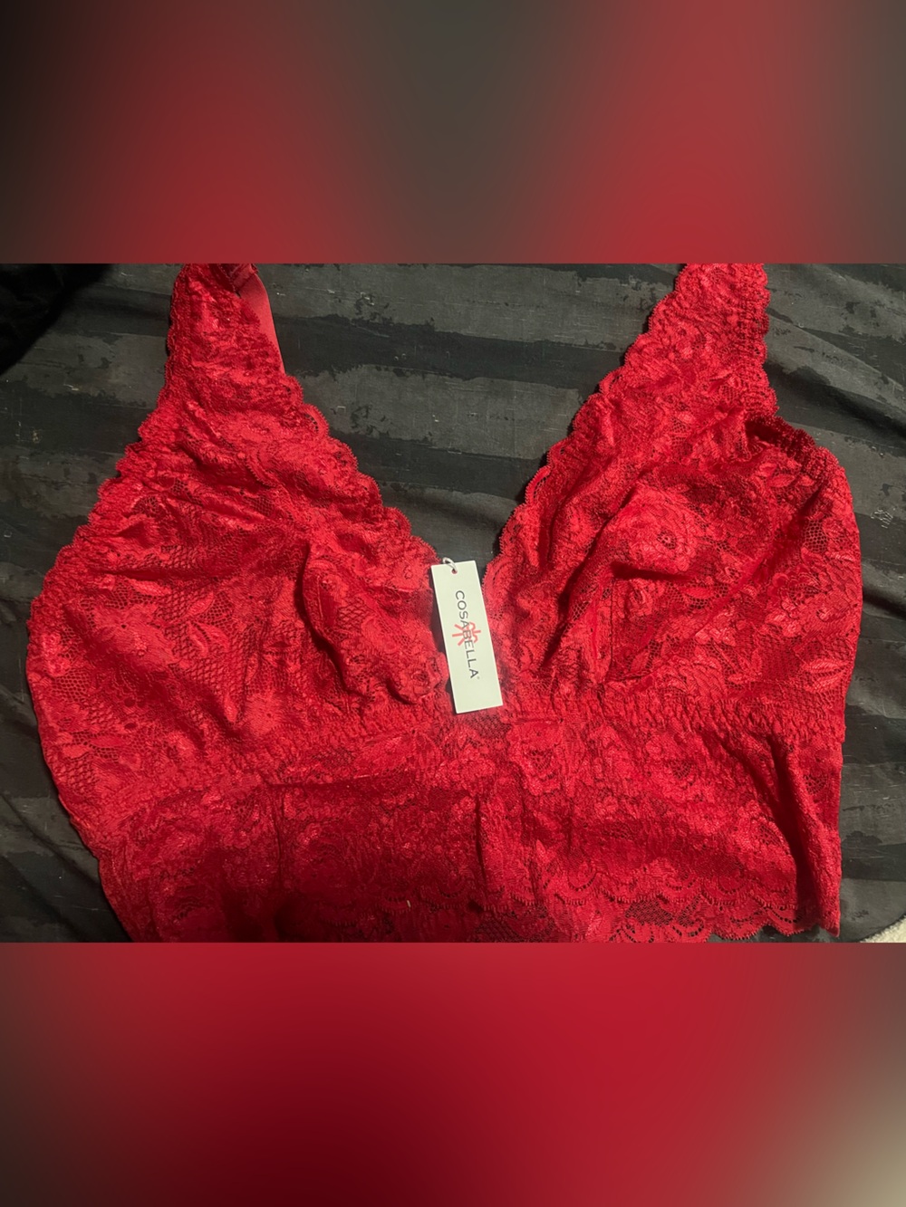 Cosabella Brand New Plus size Red Lace Bralette (nwt) (3x)